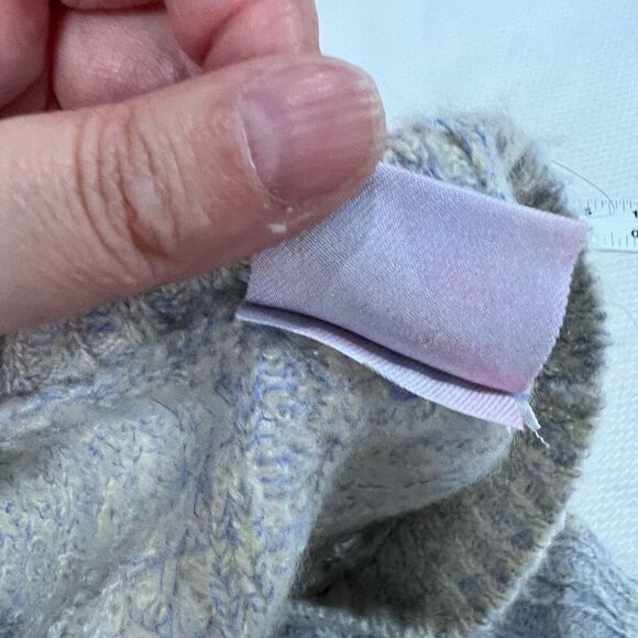 Out From Under Pastel V Neck Grandpa Cardigan Yellow‎ Blue Sz M Women’s - Picture 6 of 7